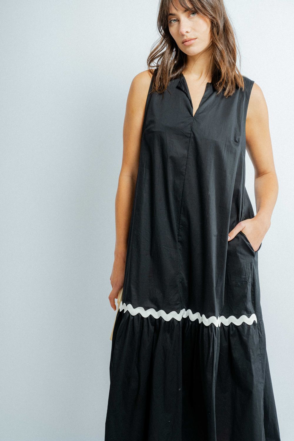 Vestido Marea negro talle único